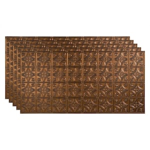Traditional #1 2 ft. x 4 ft. Glue Up Vinyl Ceiling Tile in Oil Rubbed Bronze (40 sq. ft.)