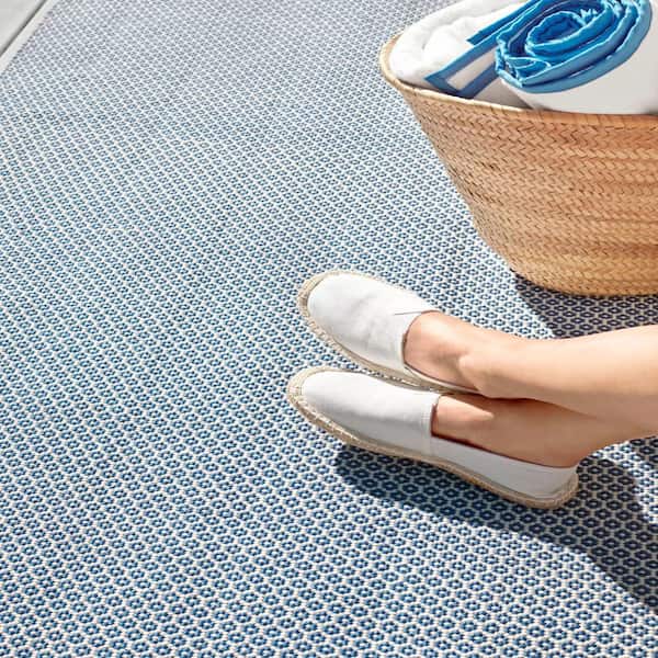 Finn Handwoven Denim 3 ft. x 5 ft. Outdoor Area Rug