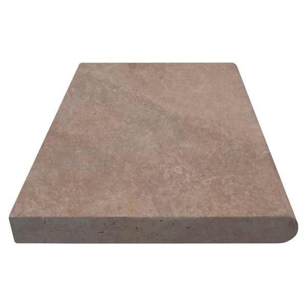 MSI Mediterranean Walnut 2 cm. x 16 in. x 24 in. Brushed Travertine Pool Coping (2.67 sq. ft.)