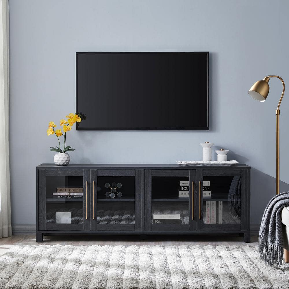 Quincy 68 in. Charcoal Gray TV Stand Fits TV's up to 75 in.