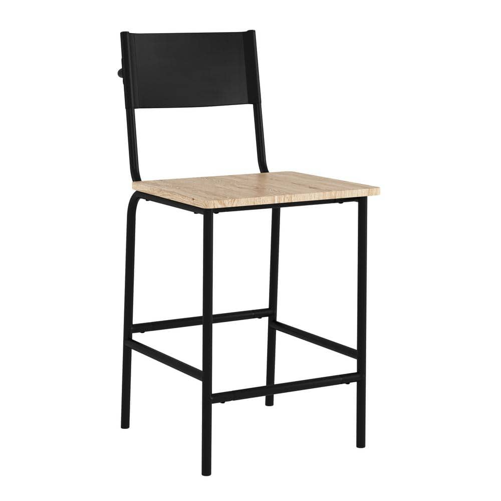 Boulevard Caf&eacute; Counter Height Barstool Faux Leather Black - Sauder