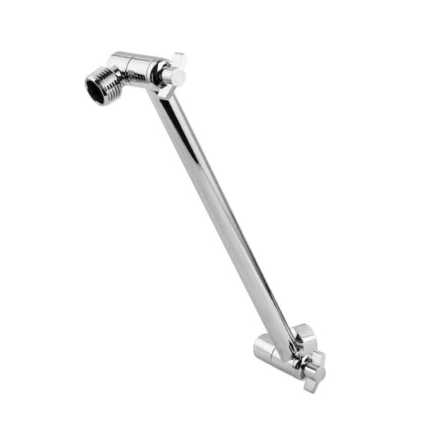Magic Home 11 in. Solid Brass Adjustable Extension Shower Arm in Polished Chrome