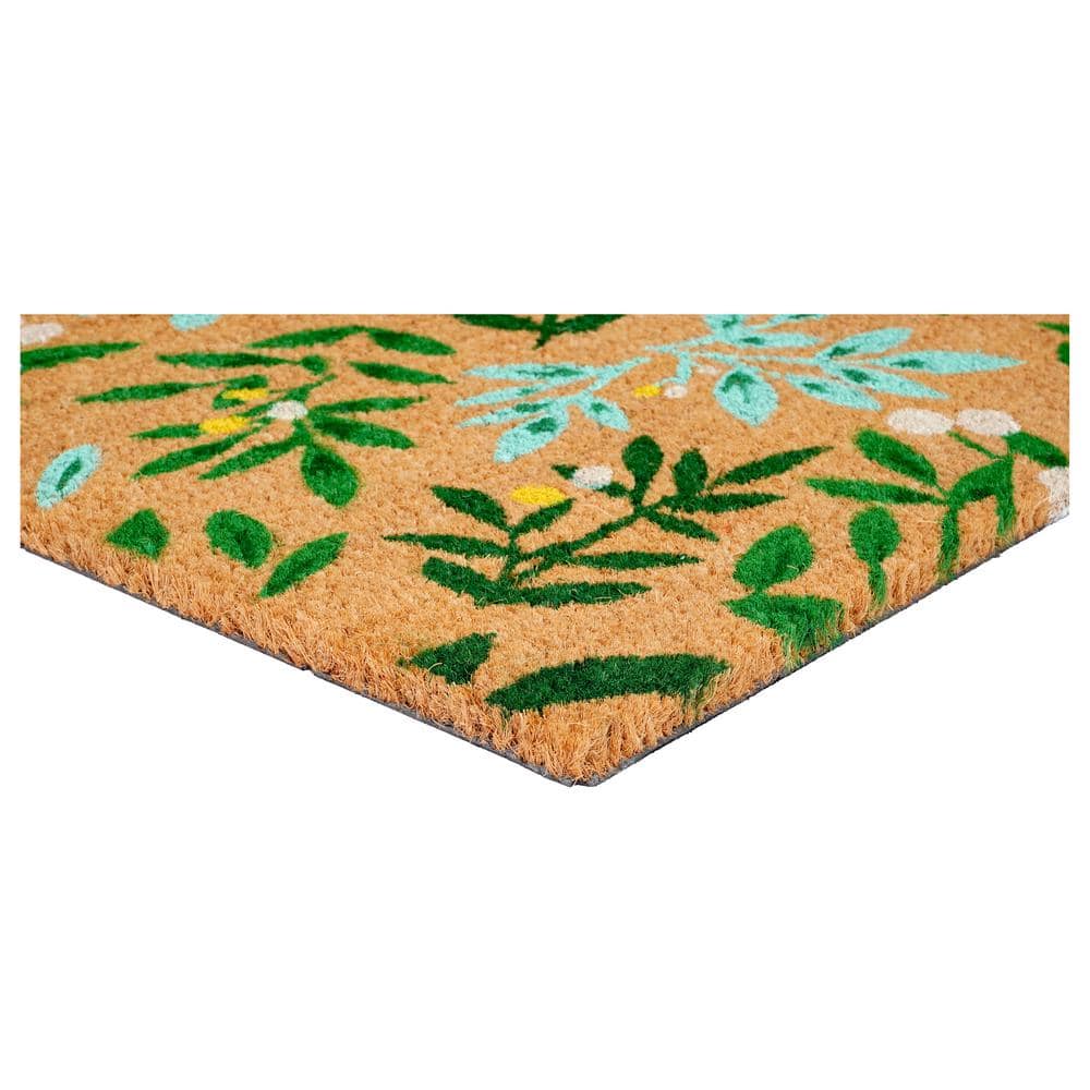 Botanical Bliss 29" Coir & Vinyl Outdoor Doormat