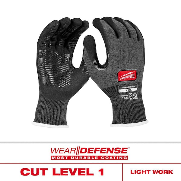 Cut Level 1 Nitrile Dipped Gloves w/ WEAR-DEFENSE Protection