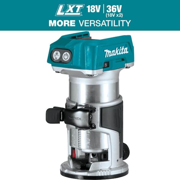 Makita 18V LXT Lithium-Ion Brushless Cordless Variable Speed Compact Router with Built-In LED Light (Tool Only)