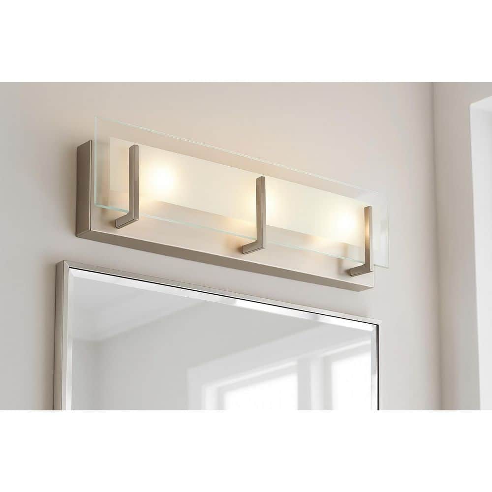 LATITUDE 26 in. 4-Lights Brushed Nickel Vanity Light price history on PriceWatchPro