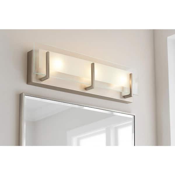HINKLEY LATITUDE 26 in. 4-Lights Brushed Nickel Vanity Light