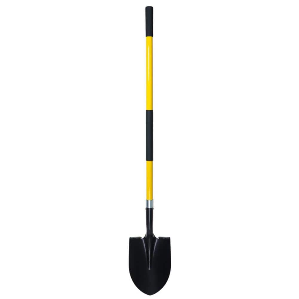 Fifty Six Inch Heavy Duty Gardening Shovel with Round Blade and Yellow Fiberglass Handle One Pack price history on PriceWatchPro