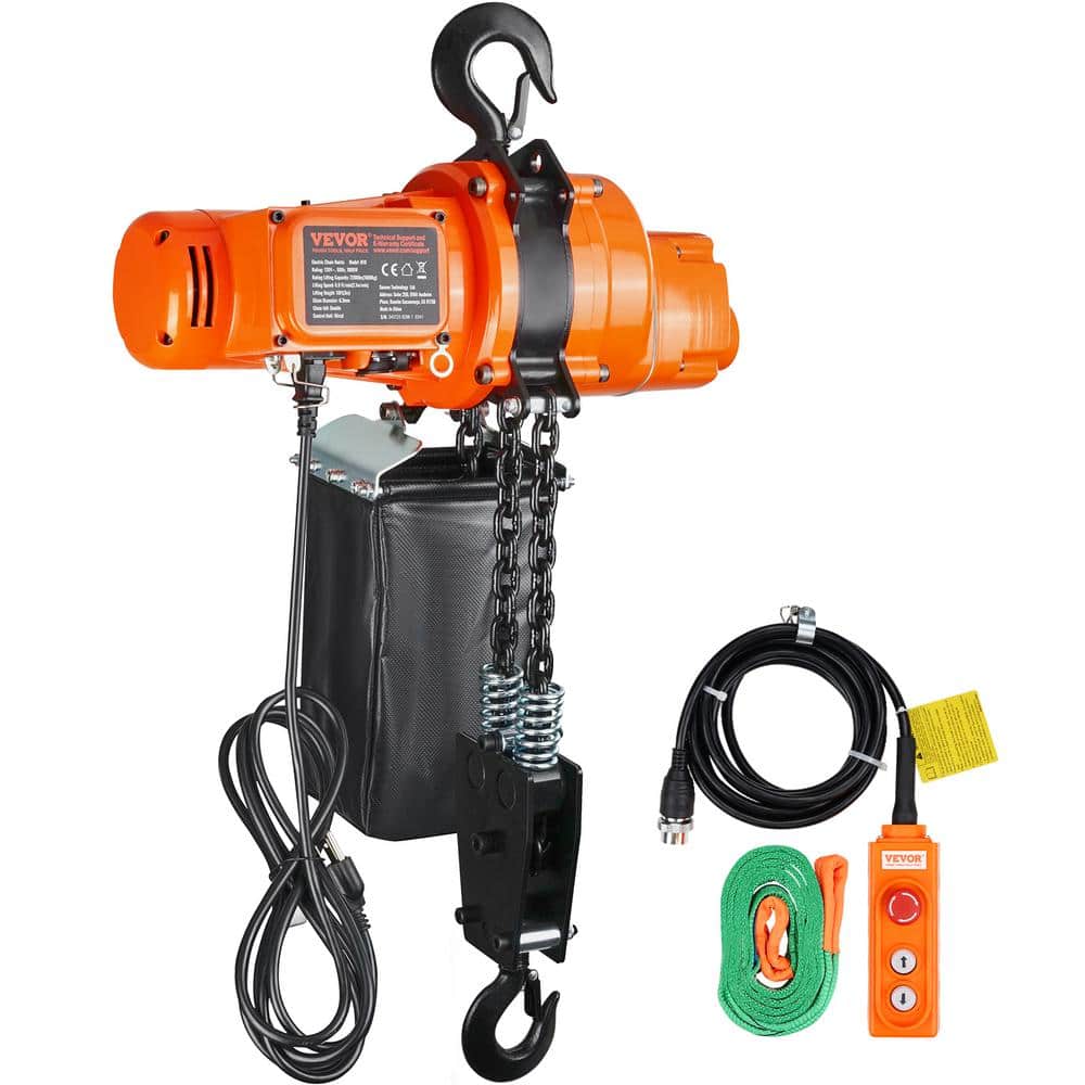 Electric Chain Hoist, 2200 lbs. Load Capacity, 10 ft. Lifting Height, 6.9 ft./min Speed, 120V, Single Phase Crane price history on PriceWatchPro
