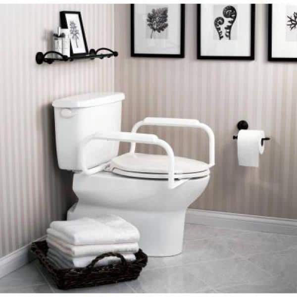 White Modern Toilet Safety Support Handle