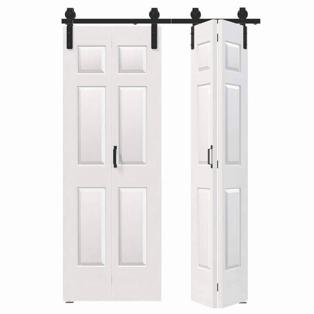 TENONER 60 in. x 84 in. （Double 30 in. W Doors） White Finished