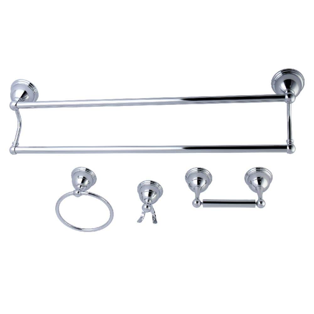 Traditional 4-Piece Bath Hardware Set in Polished Chrome price history on PriceWatchPro