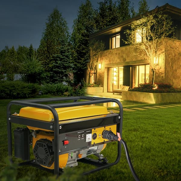 Generator Extension Cord 25 ft. SJTW 30Amp 125-Volt 14-30P to 5-20R Generator Extension Cord with Twist Lock Light End
