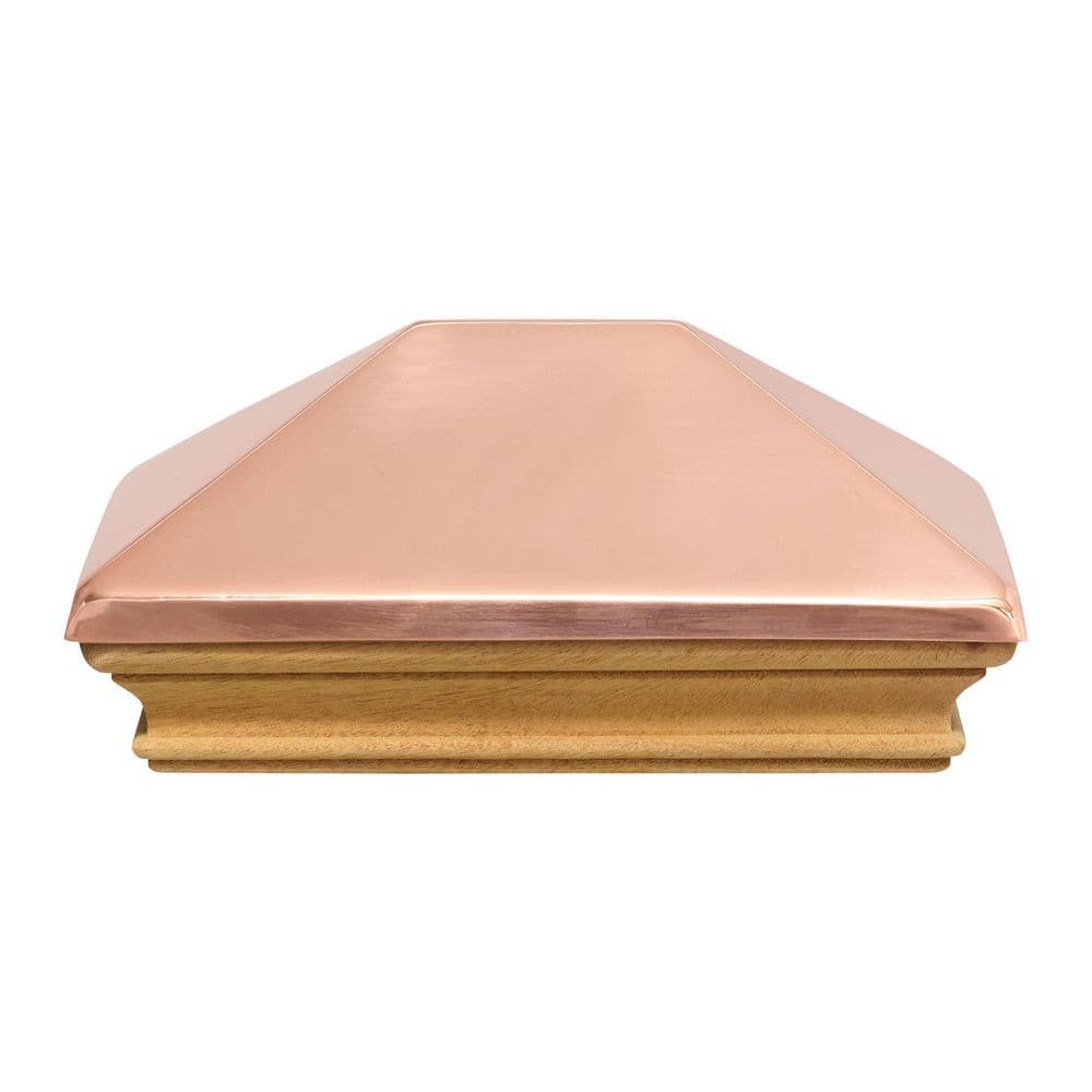 Miterless 4 in. x 6 in. Untreated Wood Flat Slip Over Fence Post Cap with C