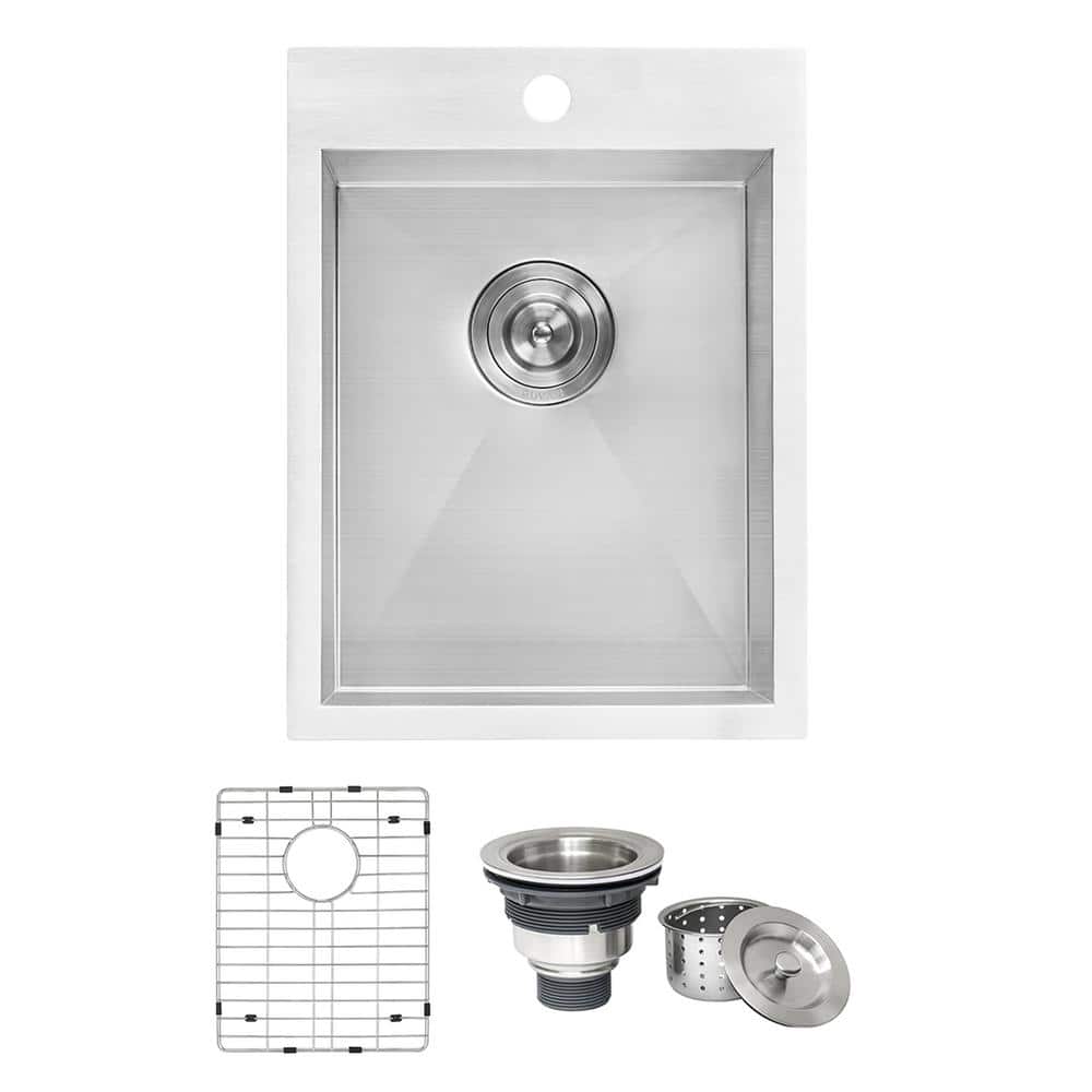 Ruvati 15 x 20 Inch Stainless Steel Drop-In Bar Prep Sink