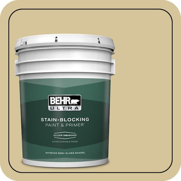 BEHR ULTRA 5 gal. Home Decorators Collection #HDC-NT-02 White Oak Extra Durable Semi-Gloss Enamel Interior Paint & Primer