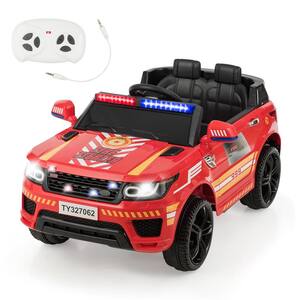 Electric Kids Ride-On Car with Remote Control in Lights/Sounds in Red