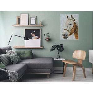 29.53 in. x 39.37 in. Horse Hand Painted Wood Wall Art Decor