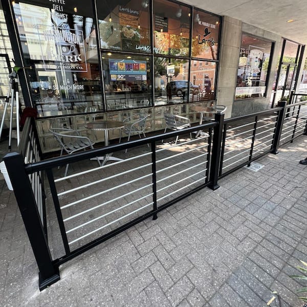 Cornell 36 in. H x 72 in. W Textured Black and Silver Horizontal Aluminum Rod Straight Railing Kit