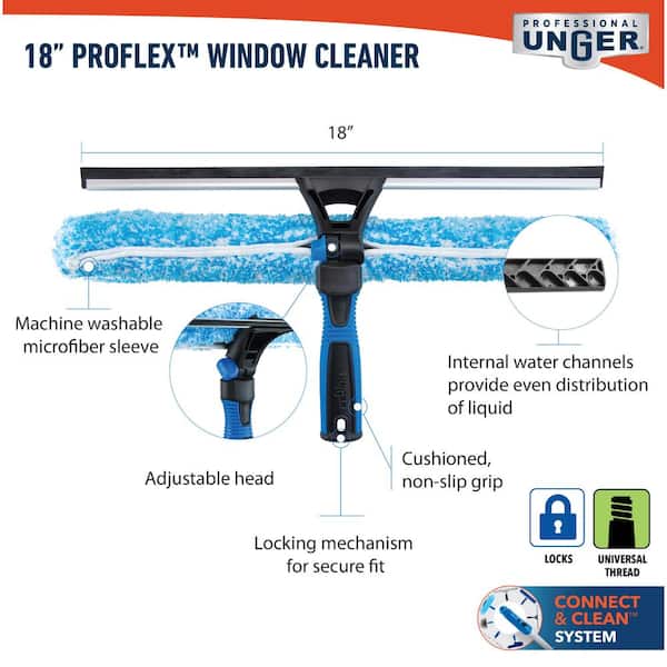 Unger Unger ProFlex 2-in-1 18 in. Window Cleaner Squeegee