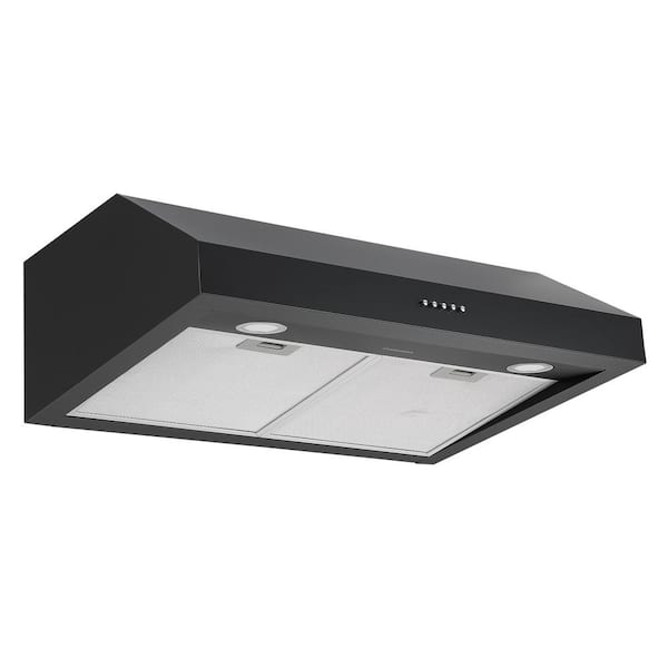 Ancona 30 in. Ducted 440 CFM Under Cabinet Range Hood with LED Lights in Matte Black
