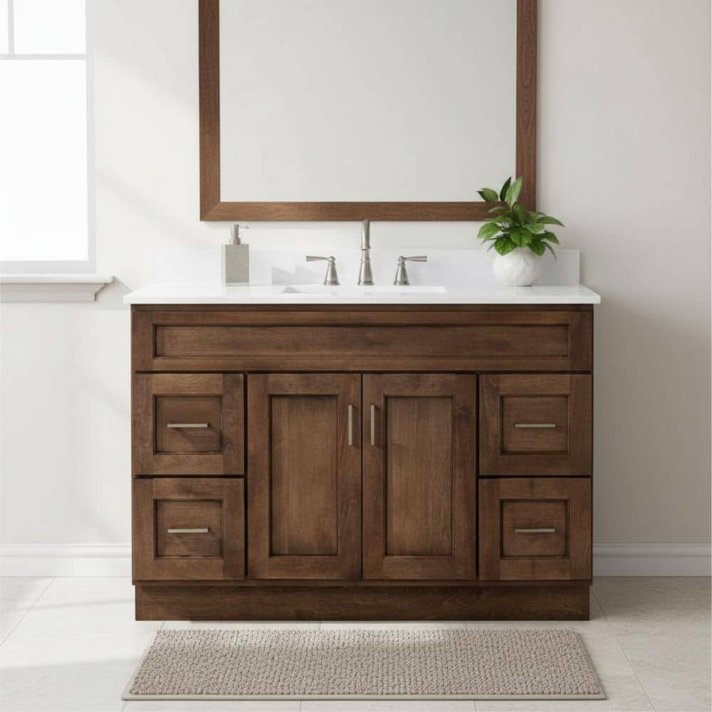 Thomasville Seaton 49 in. Single Sink Kodiak Brown Freestanding