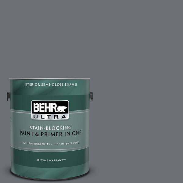 BEHR ULTRA 1 gal. #UL260-21 Antique Tin Semi-Gloss Enamel Interior Paint and Primer in One