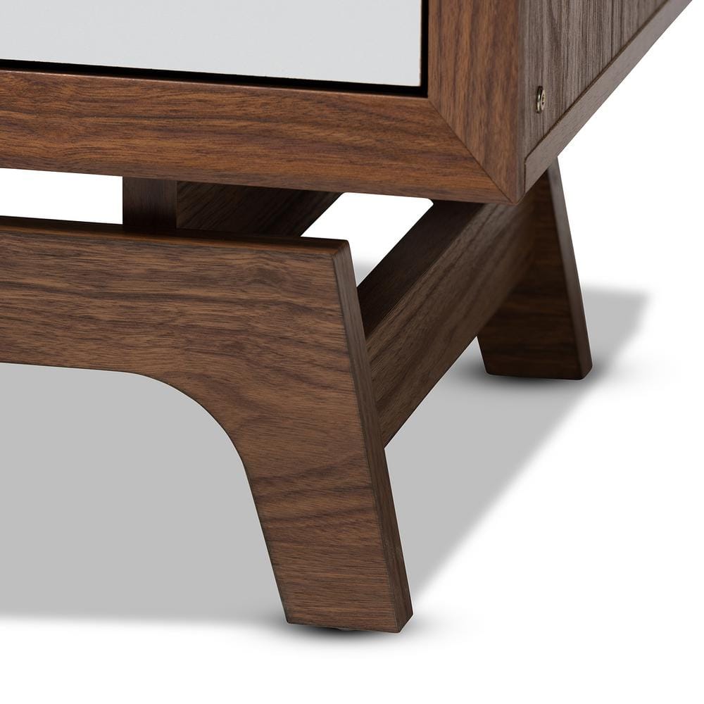 Svante Mid-Century Walnut Finish 6-Drawer Chest with Gray Gradient