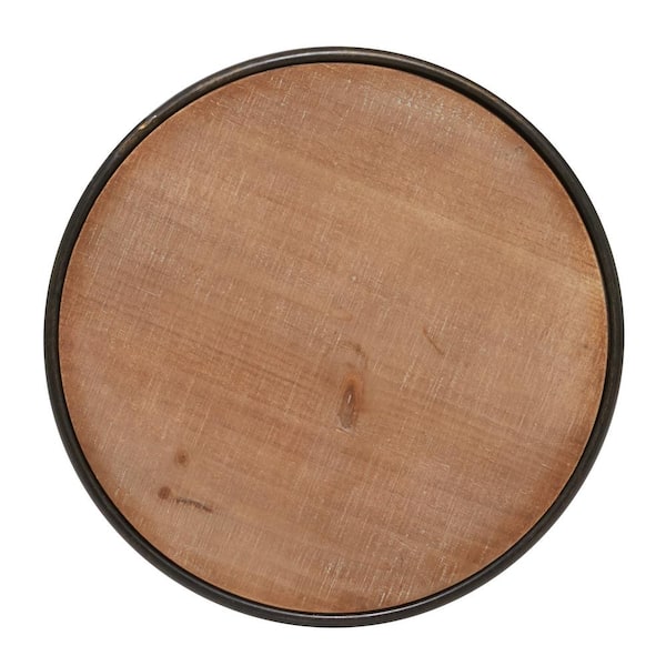 Round Wood Coffee Table, Extra Large Round Accent Table