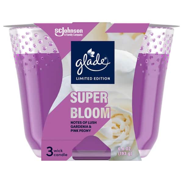 Glade 6.8 oz. Super Bloom 3 Wick Scented Candle