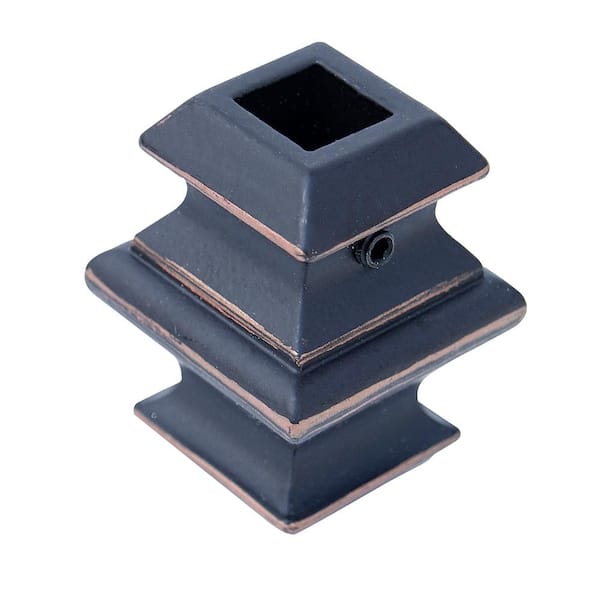 EVERMARK Stair Parts 1/2 in. Oil Rubbed Bronze Metal Knuckle Baluster Fitting for Stair Remodel