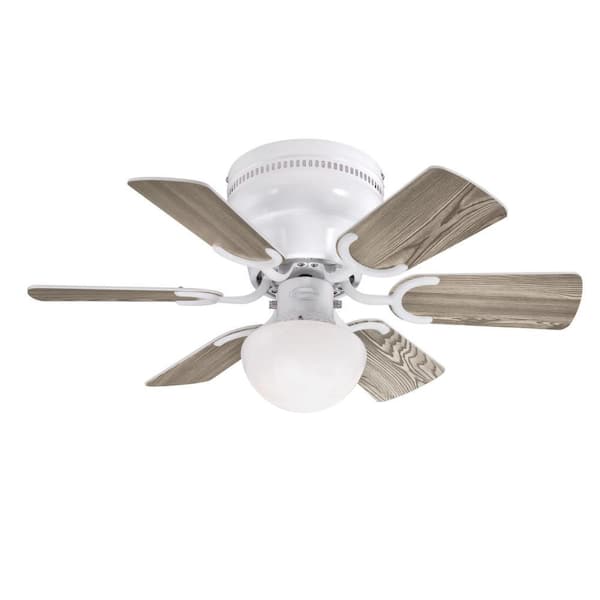 30 Inch White Westinghouse 7230800 Petite Indoor Ceiling Fan with Light 