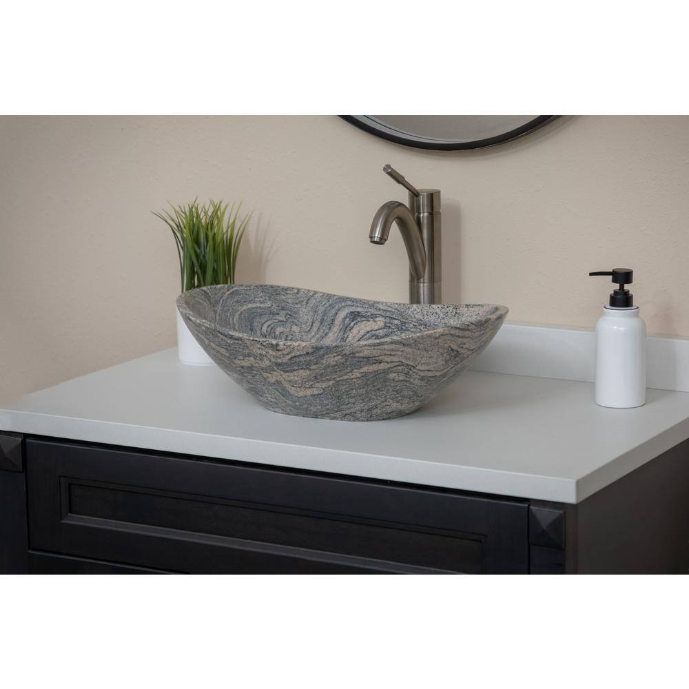 Juparana Granite 20'' Oval Vessel Bathroom Sink