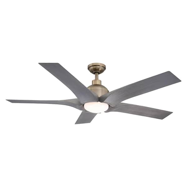 Parrot Uncle 56 in. Indoor Integrated LED Brushed Bronze DC Motor Ceiling Fan with Light and Remote Control