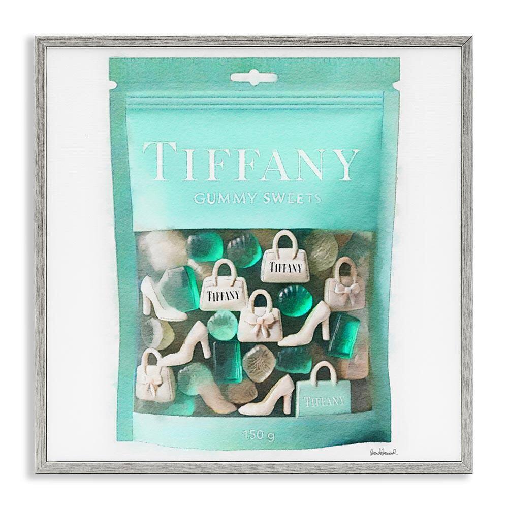 Chic Fashion Sweets by Amanda Greenwood Gray Framed Abstract Giclee Art Print 17 in. x 17 in. price history on PriceWatchPro