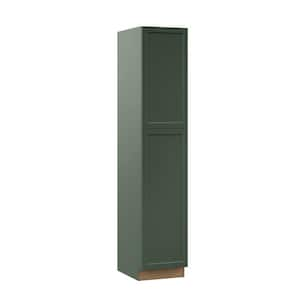 Designer Series Melvern 18 in. W 24 in. D 90 in. H Assembled Shaker Pantry Kitchen Cabinet in Forest