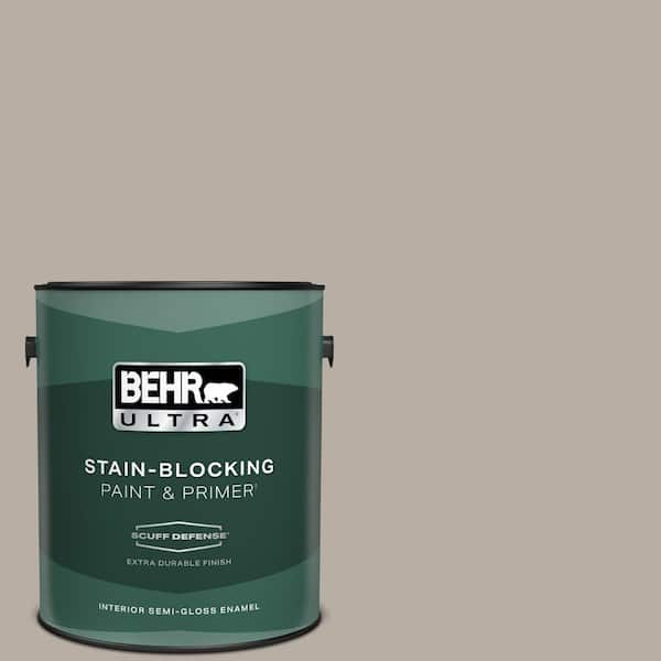 BEHR ULTRA 1 gal. #T18-08 Off the Grid Extra Durable Semi-Gloss Enamel Interior Paint & Primer