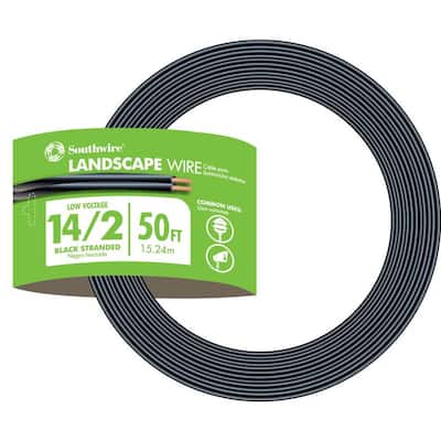 50 ft. 14/2 Black Stranded CU Low-Voltage Landscape Lighting Wire