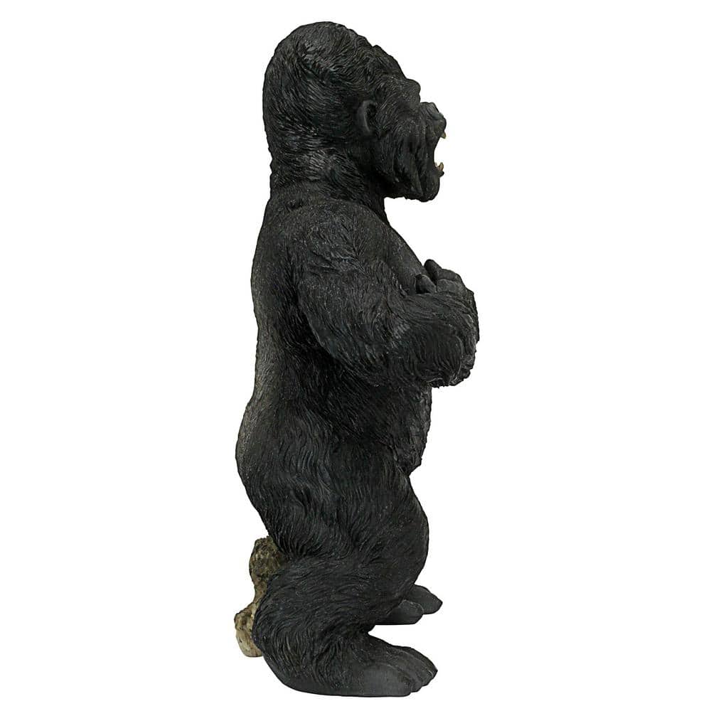 Large Black Resin Great Ape Jungle Animal Statue
