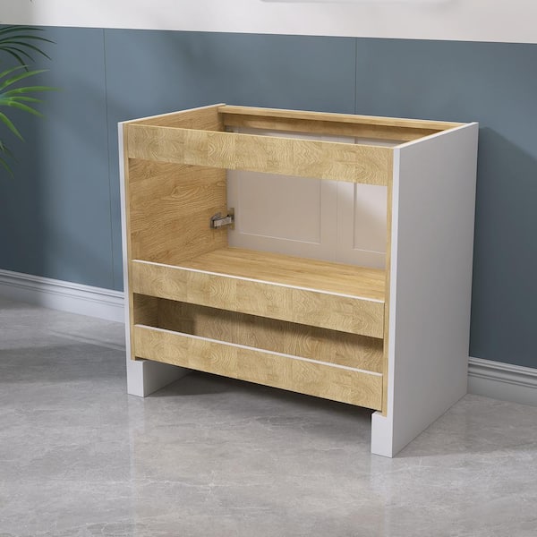 Zeafive Wina 36 in. Single Sink White Bath Vanity Cabinet without