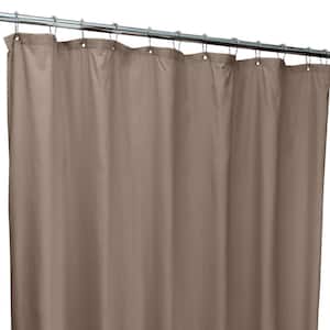 70 in. x 72 in. Taupe Microfiber Soft Touch Diamond Design Shower Curtain Liner