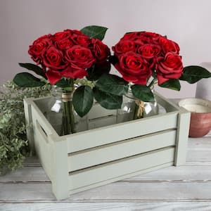 Earth Worth Artificial Red Roses (Set of 18)