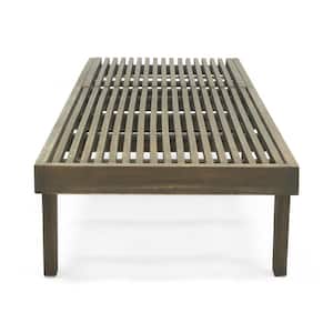 Nadine Grey 1-Piece Wooden Outdoor Chaise Lounge