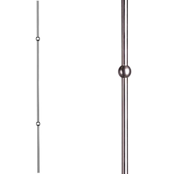 HOUSE OF FORGINGS Stainless Steel 44 in. x 0.5625 in. Stainless Steel Double Sphere Hollow Stainless Steel Baluster