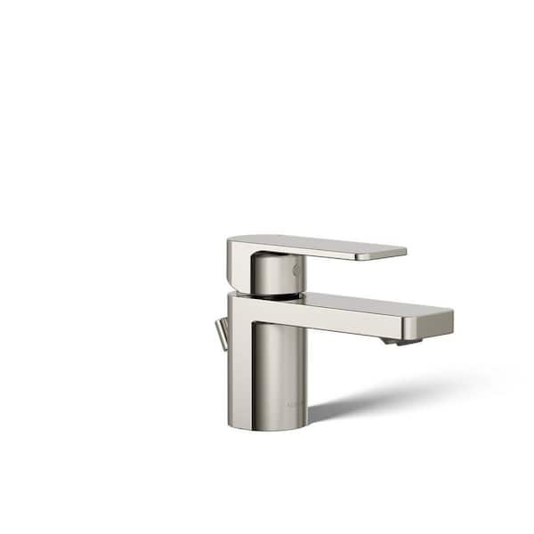KOHLER Parallel Low Single Handle Bathroom Sink Faucet 1.0 GPM in Vibrant Polished Nickel
