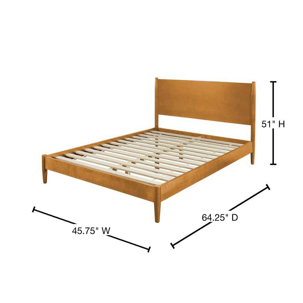 Acorn Queen Mid-Century Modern Wood Bed Frame