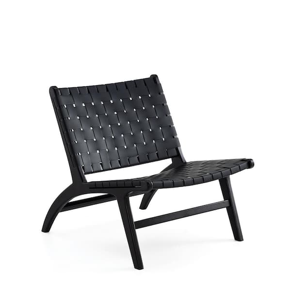 Manhattan Comfort Maintenon Black Leatherette Side Chair