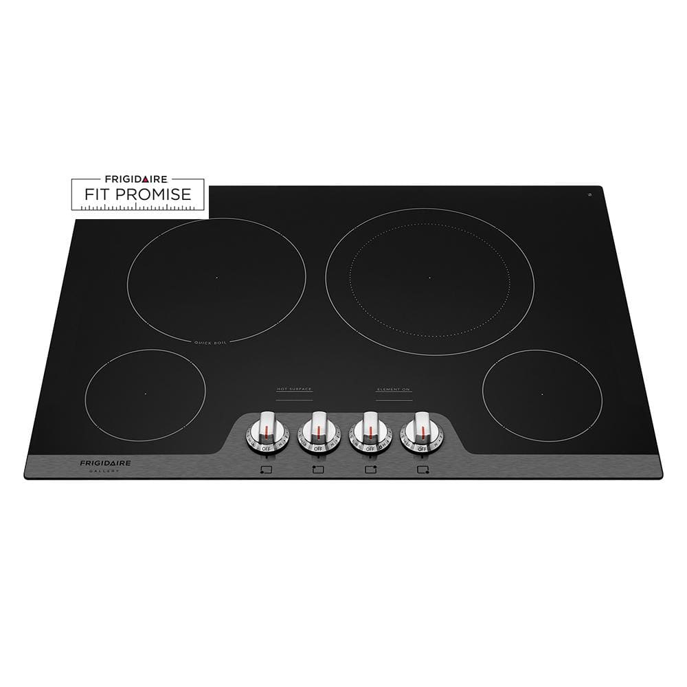 30 in. Radiant Smooth Electric Cooktop in Stainless Steel with 4 Elements