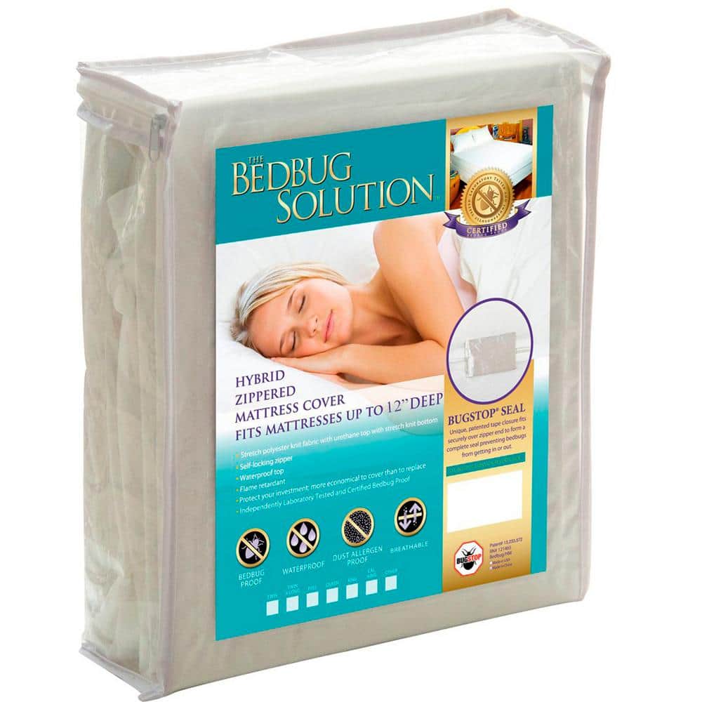 Full Size White Waterproof Zippered Mattress Protector
