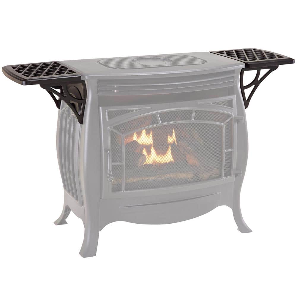 Gloss Black Shelves for Ventless Gas Stove, Small - Durable Materialand Sty